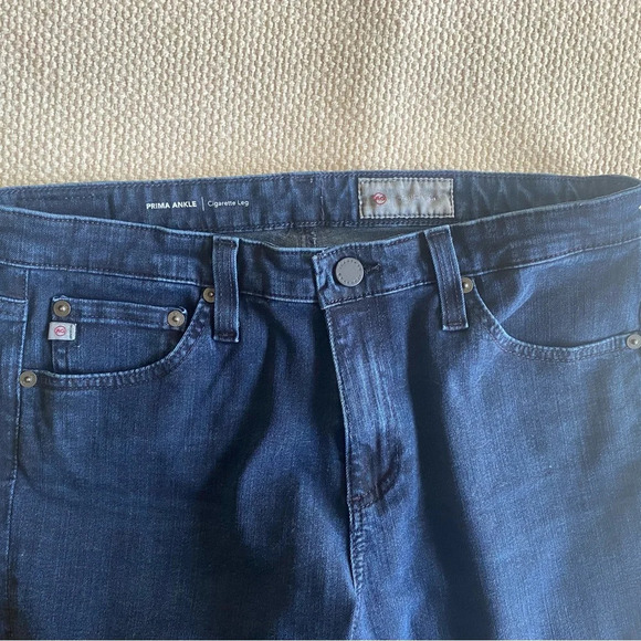 AG The Prima Ankle Cigarette Denim Dark Wash Size 29R, Inseam 28” - Picture 4 of 7
